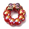 Christmas UV Plating Opaque Acrylic Beads AC-CBAC5B6-01A-1