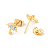 Colorful Enamel Tiny Umbrella Stud Earrings with 316 Stainless Steel Pins for Women EJEW-J043-09G-2
