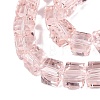 Transparent Glass Beads Strands GLAA-R041-8x8mm-A04-3