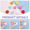 19Pcs 19 Colors Silicone Beads SIL-AR0001-05-6