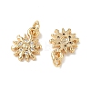 SHEGRACE Brass Micro Pave Cubic Zirconia Pendants XGRQ3D261-459G-2