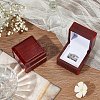 Square Wooden One Championship Ring Display Box CON-WH0095-71B-5