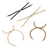 4Pcs 4Colors Polyester Cord Bracelet Making MAK-TA0001-43-1
