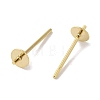 Brass Studs Earrings Finding KK-K383-02B-G-2