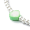 Glass Pearl Round Beaded Necklaces for Kid NJEW-JN03603-4