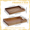 2Pcs 2 Styles Wood Storage Trays AJEW-BC0011-19-2