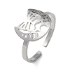 304 Stainless Steel Open Cuff Ring RJEW-C063-02P-1