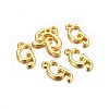 Golden Plated Alloy Letter Pendants PALLOY-J718-01G-G-2