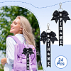 24Pcs Polyester & Rhinestone Keychains KEYC-TW0001-01-5