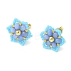 Natural Malaysia Jade Stud Earrings EJEW-MZ00742-02-4