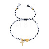 304 Stainless Steel Heart & Religious Cross Couple Bracelets PA4727-1-1