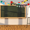 Welocome & School Supplies Paper Banners DIY-WH0453-42-6