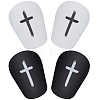 2 Pairs 2 Colors Plastic Shin Guard AJEW-CN0007-05B-1