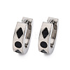 304 Stainless Steel with Enamel Earrings EJEW-M001-20B-P-6