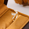 Brass Cuff Open Rings for Women WG9A7A9-01-3