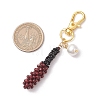 Baseball Bat Glass Seed Beaded Pendant Decoration HJEW-MZ00180-01-3