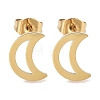 Vacuum Plating 304 Stainless Steel Stud Earrings for Women EJEW-A048-43A-G-1