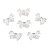 SHEGRACE Brass Micro Pave Clear Cubic Zirconia Twister Clasps XGRQ5K835-829P-1