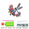 Flower Dragonfly DIY Diamond Painting Pendant Decoration Kits PW-WG70FB5-01-5