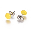 Spray Paint 304 Stainless Steel Stud Earrings EJEW-L215-56A-P-2