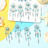 16Pcs 8 Styles Alloy & Synthetic Turquoise Pendants PALLOY-CJ00194-5