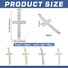 40Pcs 4 Colors Religion Alloy Crystal Rhinestone Connector Charms FIND-PH0038-10-2