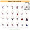 24Pcs 24 Style Independence Day Theme Alloy Enamel Wine Glass Charms AJEW-BC0003-94-2