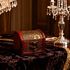 Retro Wooden Jewelry Storage Treasure Chest with Latch Clasps for Trinkets CON-CL0001-12-4