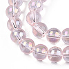 Electroplate Transparent Glass Beads Strands X-GLAA-T032-T8mm-AB10-2