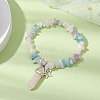 Natural Mixed Gemstone Chips Stretch Bracelets BJEW-JB11066-02-2