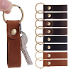 8Pcs 4 Colors Rectangle Cowhide Keychians KEYC-ME0001-20-1