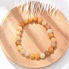Natural Topaz Jade Beads Stretch Bracelets BJEW-F380-01-B07-5