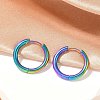 202 Stainless Steel Huggie Hoop Earrings EJEW-F111A-18mm-RC-2