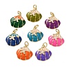 Brass Micro Pave Clear Cubic Zirconia Pendants KK-D221-22G-1