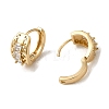 Brass Micro Pave Cubic Zirconia Hoop Earring EJEW-L271-19KCG-06-2