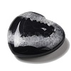 Natural Black Agate Love Heart Ornaments DJEW-Z007-01A-2