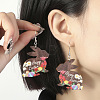 Easter Wood Dangle Earrings FS-WG30599-02-1