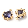 Real 18K Gold Plated Brass Micro Pave Cubic Zirconia Charms KK-Q779-08G-03-2