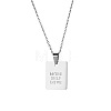 304 Stainless Steel Inspirational MORE SELF LOVE Dog Tag Pendant Necklaces for Women WG6E5CF-02-1
