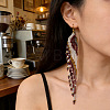 Bohemian Long Tassel Glass Seed Beaded Dangle Earrings for Women IW9172-1-2