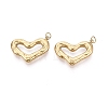 Textured & Hollow 304 Stainless Steel Pendants STAS-H100-50G-01-1