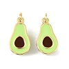 Fruit Brass Enamel Pendants X-KK-M324-04C-G-1