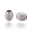 304 Stainless Steel Textured Beads STAS-E455-06P-5x6-1