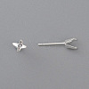 304 Stainless Steel Prong Earring Settings LS-X-STAS-O098-06S-03-2