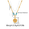 Boho Brass Pendant Necklaces for Women WG41E8B-02-1