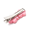 2Pcs 2 Colors Plumeria Flower Iron Flat Alligator Hair Clips PHAR-JH00131-5