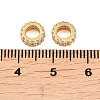 Brass Micro Pave Cubic Zirconia European Beads ZIRC-D026-07G-4