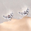 925 Sterling Silver Stud Earrings EJEW-R015-03S-3