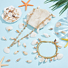 80Pcs 3 Styles Natural Mixed Shell Pendants SHEL-NB0001-71-4