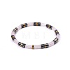 Bohemian Natural Rose Quartz & Golden Synthetic Non-magnetic Hematite Beaded Stretch Bracelets for Women NY1304-2-1
